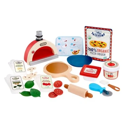 Imagen de Little Tikes Creative Chefs Pizza Kit con Arena Especial de Juego Make It! Mix, 22 Accesorios, Chef Realista, para Niños y Niñas Mayores 3 Años, NO Comestible