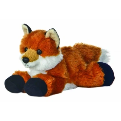 Imagen de Aurora World Zorro Aurora, 12754, Mini Flopsie Fox, 20 cm, Peluche, Blanco y Negro, Multicolor (12745)