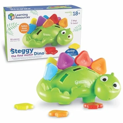 Imagen de Learning Resources Steggy, el dinosaurio para practicar la motricidad fina