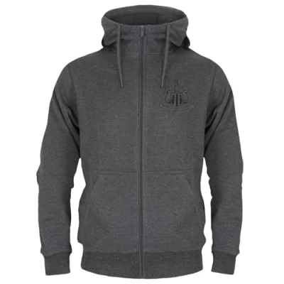 Imagen de Newcastle United FC Sudadera Oficial con Capucha y Cierre de Cremallera para Hombre Forro Polar Gris L