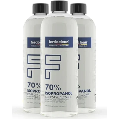 Imagen de 3L (3 x 1 litro) de isopropanol al 70% limpiador pintura con alcohol solvente 3000ml para frustrar pantallas Desengrasante agente IPA