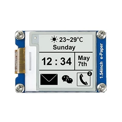 Imagen de Waveshare 1.54 Inch E Paper Display Panel Module V2 Kit 3.3v/5v 200x200 Resolution Ink Electronic Screen Partial Refresh for Raspberry Pi/Jetson Nano/Arduino/STM32 with SPI Interface