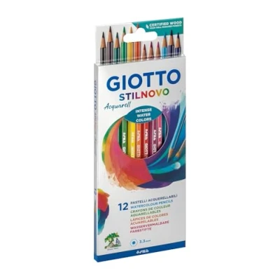Imagen de Giotto Stilnovo Acquarell Lápices de Colores Acuarelables, Estuche 12 Uds.