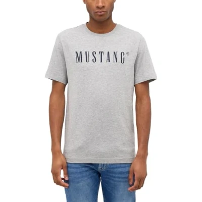 Imagen de MUSTANG Style Austin Camiseta, Mid Grey Mélange 4140, 6XL Grande Hombres