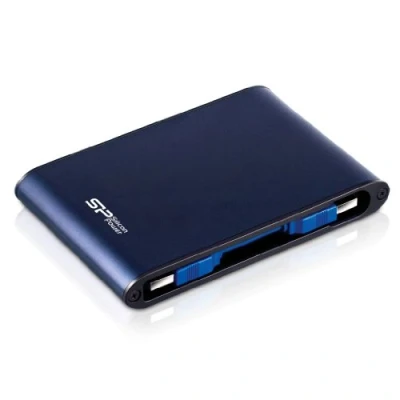 Imagen de Silicon Power Armor A80 Disco duro externo 2.5&quot; USB 3.0 de 2 TB (grado militar MIL STD 810F 516.5, ultra resistente a golpes y prueba agua IEC 529 IPX7), color azul