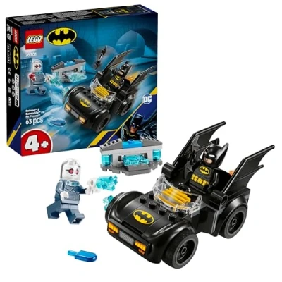 Imagen de LEGO DC Batman: Batman y Batmóvil vs. Mr. Freeze Coche de Juguete 2 Minifiguras Inc. Batman, Figuras Superhéroes Vehículo, Regalo para Niños Niñas 4 Años o Más 76301
