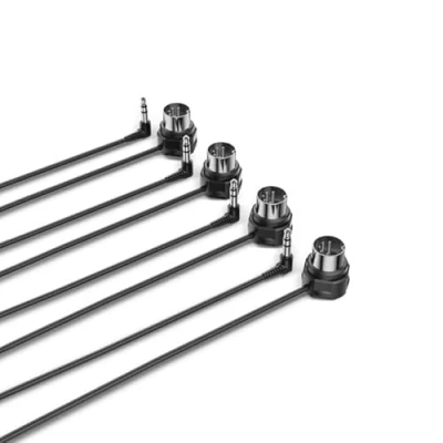 Imagen de CME TRS MIDI Paquete de 4 cables tipo a (3,5 mm 1/8&quot;) DIN 5 pines, 60 cm, perfil bajo, conectores ultrafinos, ángulo recto para espacios compactos, ideal synths y pedaleras
