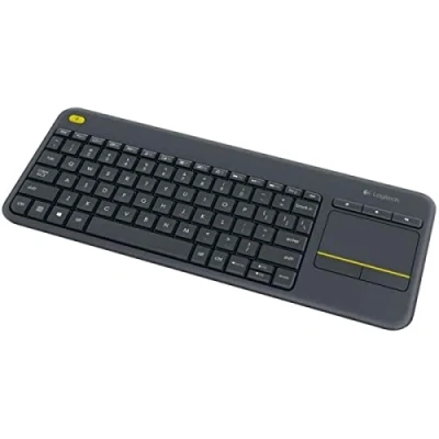 Imagen de Teclado inalámbrico Logitech K400 plus, Inalámbrico, Para PC/TV, Touchpad, Windows/Android, Personalizable, Pilas 18 meses, USB, Negro