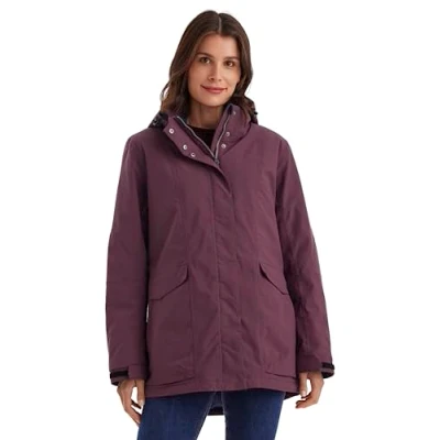 Imagen de killtec Mujer Chaqueta funcional/outdoor impermeable con capucha cremallera Damen Jacke, dunkelpflaume, 40, 43285 000