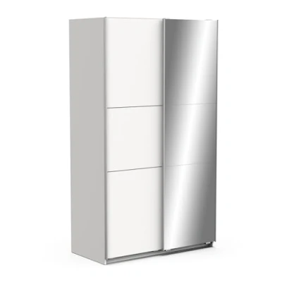 Imagen de Demeyere 190008 Puerta corredera con Espejo y Armario Moderno, Madera de ingeniería, Gris