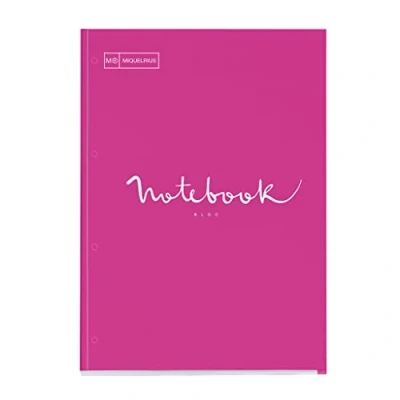 Imagen de Miquelrius Bloc Recambio Hojas Cuadriculadas A4, Emotions Magenta, 80 de 90 g/m² , 1 Color