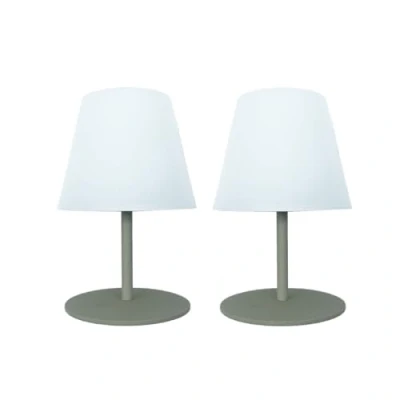 Imagen de Lumisky Juego de 2 lámparas mesa LED inalámbricas TWINS OLIVE, altura 16cm