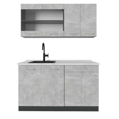 Imagen de Vicco Cocina versátil &quot;R Line&quot;, Hormigón/antracita, 140 cm , ET Mármol