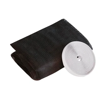 Imagen de Windhager Mosquitera estándar Plus para Ventanas, Tejido contra Insectos, se Puede Cortar Individualmente, Incluye Cinta de Velcro, 130 x 220 cm, Color Antracita, 03259