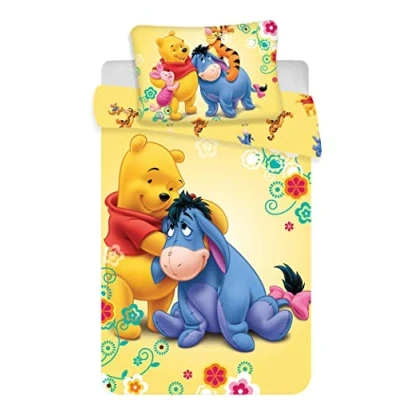 Imagen de Jerry Fabrics Disney Winnie The Pooh Juego de Cama para bebé, algodón, Multicolor, tamaño 40 x 60 + 100 135 cm