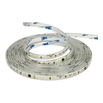Imagen de Jandei Tira Led Autorrectificada SMD2835 220V 15W/m, 600 LEDs, Cortable y Adhesiva. IP65 Apta para Iluminación Decoración de Exteriores Ancho PCB 9,5mm, Bobina 5 metros (Luz Cálida 3000k)