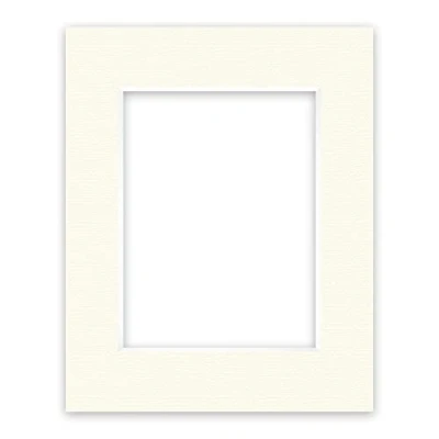 Imagen de nielsen Conservation Passepartout 1,5 mm, tamaño exterior 24x30 cm para cuadros 15x20 cm, blanco crema con estructura