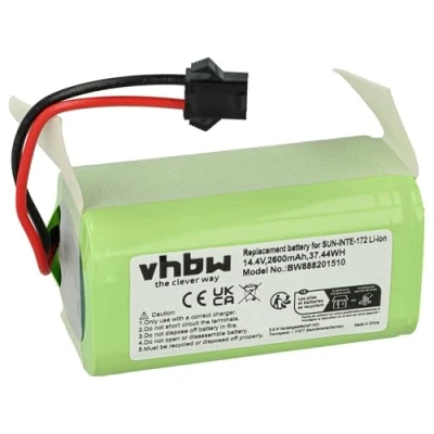 Imagen de vhbw Batería Compatible con Ultenic D5s Robot Limpieza (2600 mAh, 14,4 V, Li Ion)