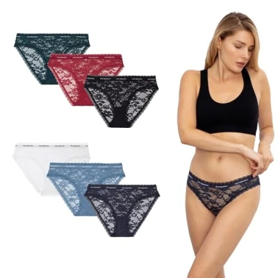 Imagen de DON ALGODON Pack 6 Bragas Mujer Tacto Extrasuave, Duraderas y Resistentes Máxima Comodidad Confortables