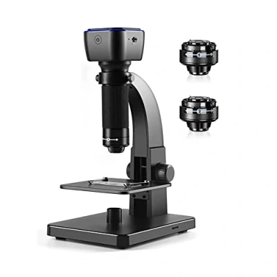 Imagen de iFutniew microscopio digital biológico 2000X con WiFi, USB lente y microbiana 11 LED ajustables