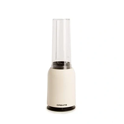Imagen de CREATE/MOI/Batidora de vaso blanco roto/Tritura y emolsuiona, para smoothies batidos, 400 ml, individual, libre BPA, portátil, cuchillas acero inoxidable, 230W