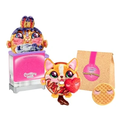 Imagen de Cookeez Makery Toasty Treatz Tostadora con felpa perfumada, paquete de 2; haz un amigo peluche sorpresa suave y esponjoso. Pop in Bread and See A Surprise Plush Up! Exclusivo