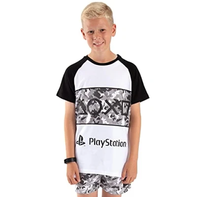 Imagen de Playstation Pijamas Boys Game Camo PJs Opciones largas o Cortas 7 8 años
