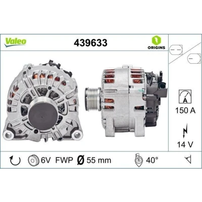 Imagen de VALEO 439633 Alternador 14V 150A FORD: FIESTA 6, 6 Van