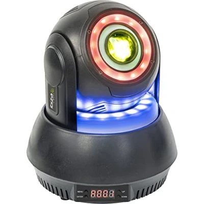 Imagen de Ibiza STAR SPOT BL 30W RGBB con proyección de 7 gobos y 3 anillos luz ambiental Negro