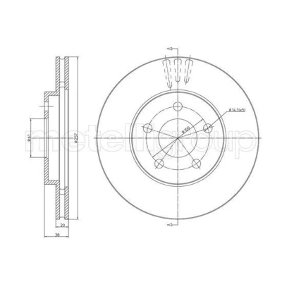 Imagen de Disco de freno METELLI 23 1629C
