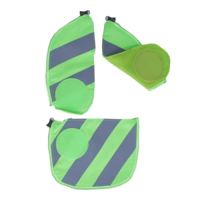 Imagen de ERGOBAG Pack Cubo Light Safety Set with Reflective Stripes (3 pcs.) Sistema de Seguridad, Juventud Unisex, Green (Verde), Talla Única