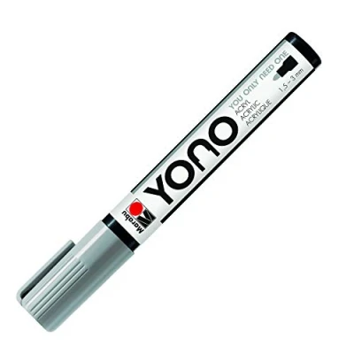 Imagen de Marabu YONO 12400103078 Rotulador acrílico versátil con punta redonda japonesa de 1,5 a 3 mm, base agua, resistente la luz y al para casi todas las superficies