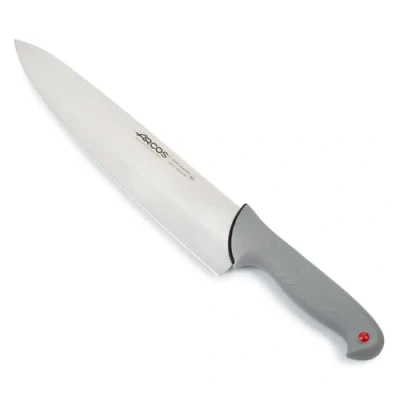 Imagen de Arcos Cuchillo Chef con Hoja Acero Inoxidable Nitrum 300 mm. Cocina Profesional multipropósito. Mango ergonómico polioximetileno Pom. Serie Color Prof. Negro.