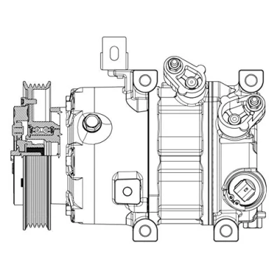 Imagen de MAHLE ORIGINAL ACP 638 000P Compresor de Aire Acondicionado 6VS16e 12V PAG 46 YF R1234yf, R134a