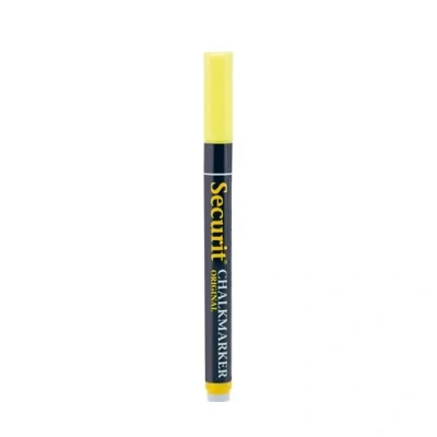 Imagen de SECURIT Rotulador de Tiza Líquida Para Superficies No Porosas (Pizarra, Vidrio, Metal, Espejo, etc.) Punta Fina 1 2 mm Color Amarillo