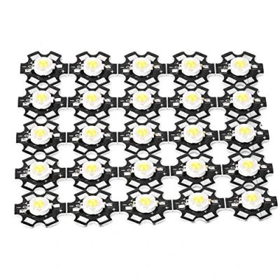 Imagen de Wandisy Bombilla LED Chip, 25PCS 3W 3.2 3.4V Mini Bombillas Luz de Chip Integrada COB Bead Diodo Lámpara Granos Alta Luminosidad para Foco Proyector La SMD DIY Iluminación