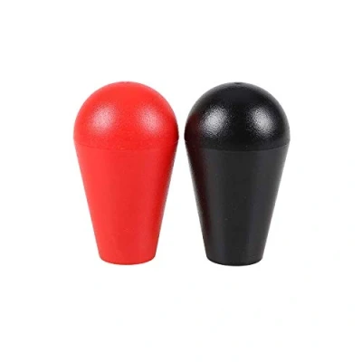 Imagen de 2X Arcade Joystick&#039;s Oval Balltop, Elipse Topball Handle Uso para 2 Jugadores Joystick Kit de Bricolaje Sanwa MAME Jamma Part (Rojo &amp; Negro)