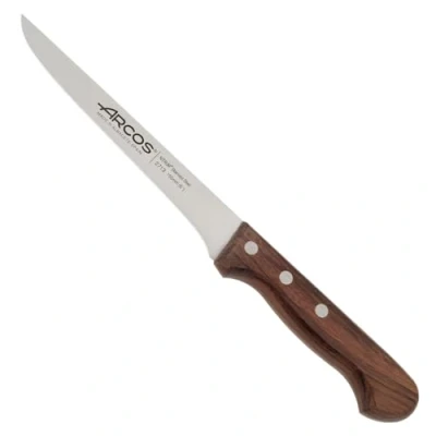 Imagen de Arcos Serie Atlantico Cuchillo Deshuesador Hoja de Acero Inoxidable 155 mm Mango madera Palisandro color marrón