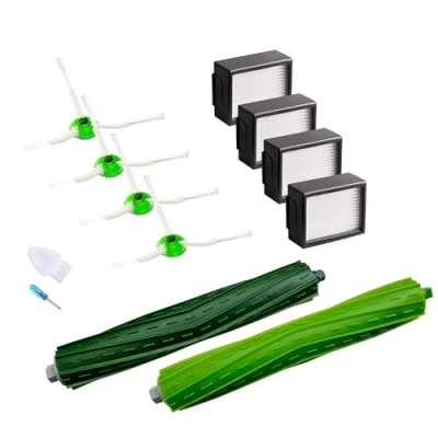 Imagen de JoyBros Accesorios para iRobot Roomba i1+ 1152 i3+ i4 + i6+ i7+ i8+ e5 e6 e7 Combo J5 i5, 2 Cepillos Principales (Rodillos) 4 Filtros Laterales