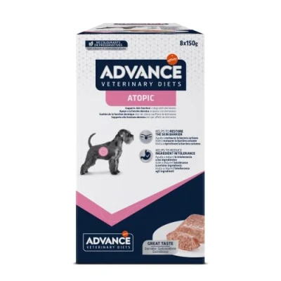 Imagen de Advance Veterinary Diets Atopic Comida Húmeda para Perros: Multipack 8 bolsitas de 150g