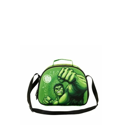 Imagen de Marvel Hulk Fist Bolsa Portamerienda 3D, Verde, 25.5 x 20 cm