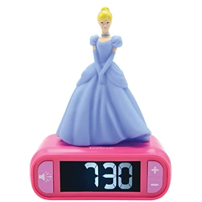 Imagen de Lexibook Despertador Disney Princess con Pantalla LCD Digital y luz de Noche integrada, Color Rosa RL800DP