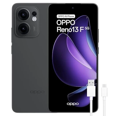 Imagen de OPPO Reno13 F 5G Smartphone Libre con IA, 8GB RAM + 256, Pantalla AMOLED 6.67&quot; 120Hz, Cámara 50MP, IP69, Batería 5.800, Carga Rápida 45W, Versión Española Gris
