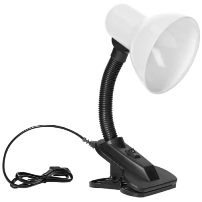 Imagen de Virone LATSA Luz Lectura Para Leer Lampara Con Pinza 40W E27 Acero + Plástico Longitud del cable de alimentación aprox. 1 m (Blanco)