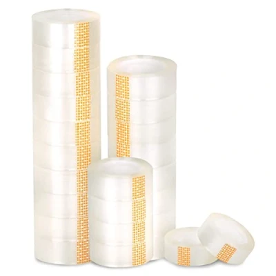 Imagen de MERCURY TEXTIL Celo o Cinta Adhesiva Transparente de 18x35mm. Ideal para oficina, hogar y colegio. (Pack 24 rollos)