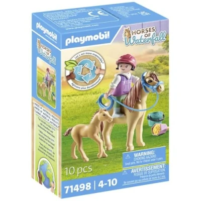 Imagen de PLAYMOBIL 71498 Horses of Waterfall Niña con Poni y Potro, a Partir de 4 años