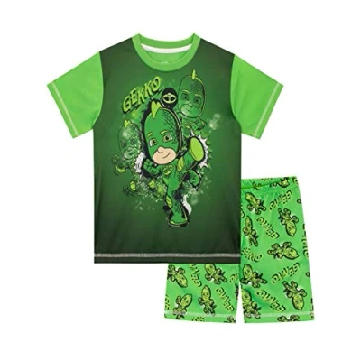 Imagen de PJ Masks Pijamas de Manga Corta para niños Gekko Verde 7 8 Años
