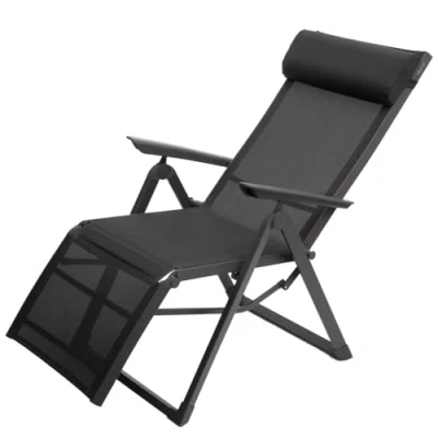 Imagen de Hespéride Sillón de jardín reclinable Decima Antracita &amp; Grafito 8 Posiciones