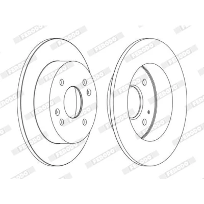 Imagen de FERODO PREMIER Coat+ disc DDF1488C Disco de freno 260 10 4 macizo revestido con tornillos HONDA: Accord 6 Limousine, Coupe,