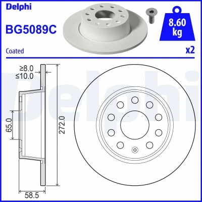 Imagen de Disco de freno DELPHI BG5089C